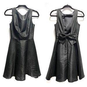 Alfred Sung Black Tank Dress with Pockets Bow. Size 2